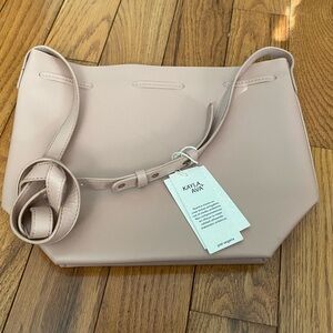 New NWT‎ Kayla + Ava Vegan Leather Mauve 1-Pocket Shoulder Bag Purse